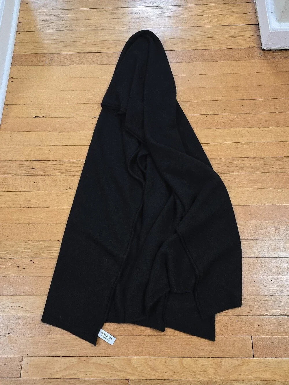 Nordstrom, Cashmere Travel Wrap Scarf, Black, EUC, Women's OS (90